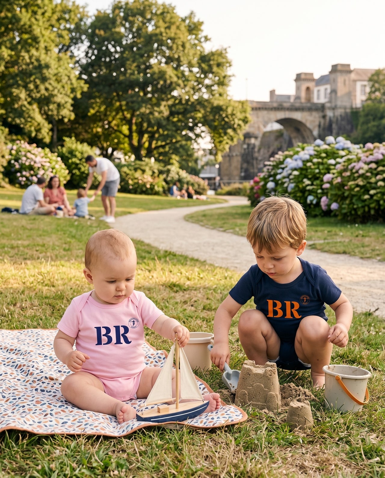Body enfant Brest BR - Rose et Bleu