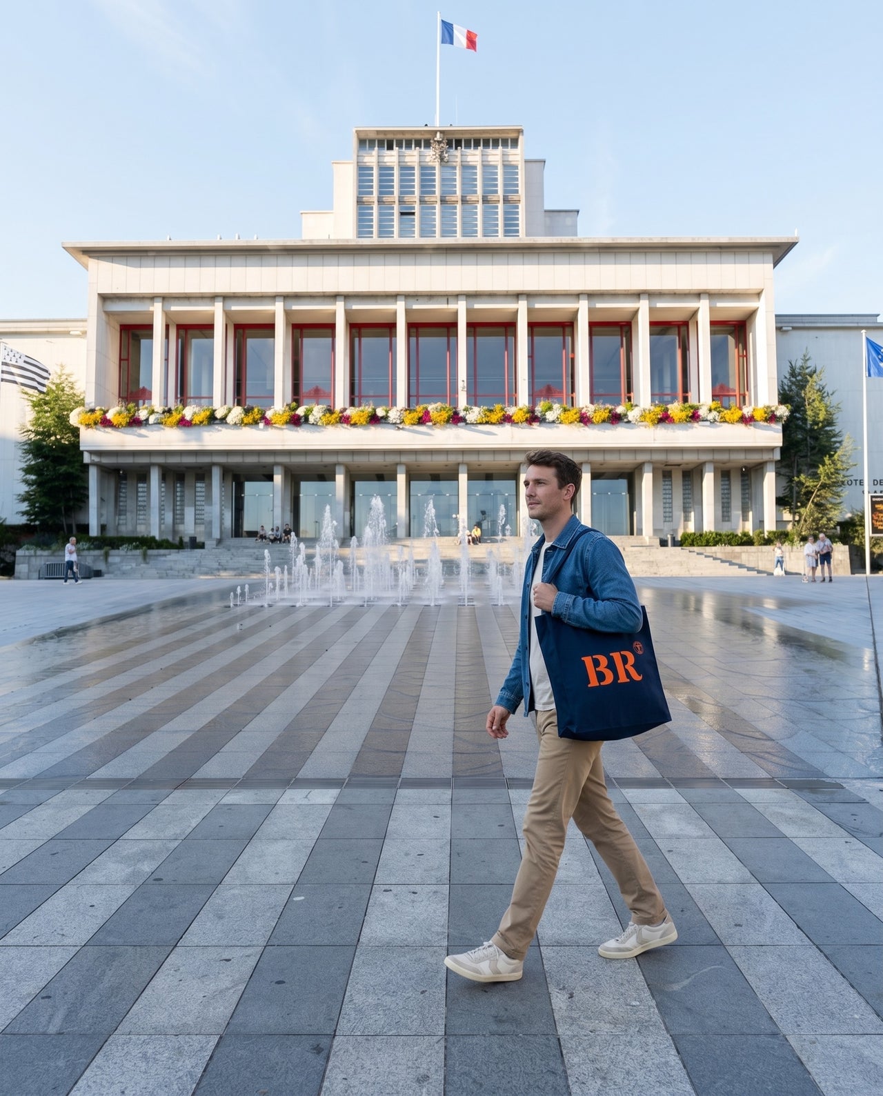 Tote bag BR Brest Bleu Marine - Orange