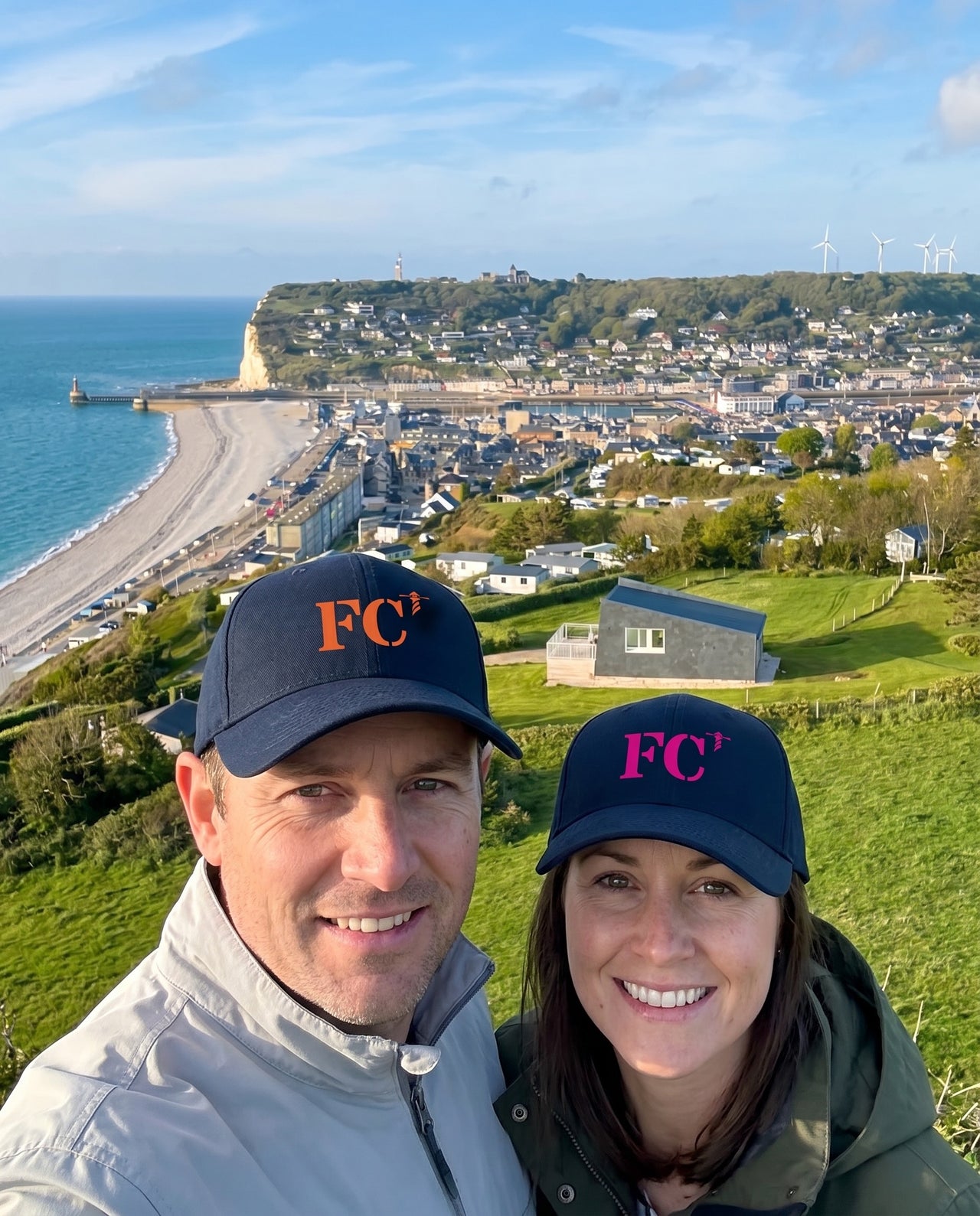 Casquette FC Fécamp Bleu Marine - Orange / Rose