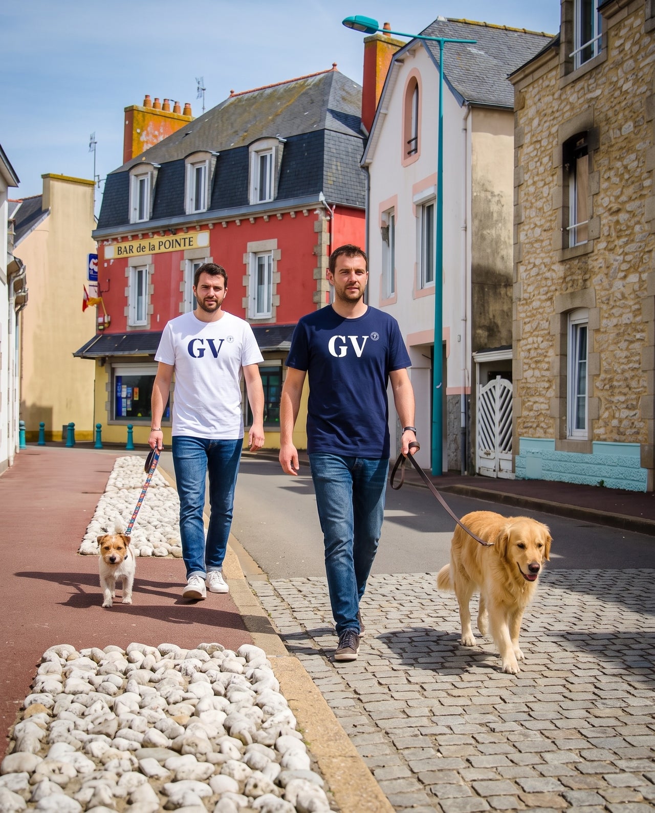 T-shirt GV Le Guilvinec - Marine et Blanc - Unisexe