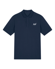 Polo brodé Audierne AD Bleu Marine - Orange / Blanc - Quartier iodé