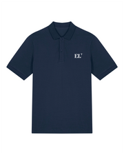 Polo brodé Étel EL - Bleu Marine - Orange / Blanc - Unisexe - Quartier iodé