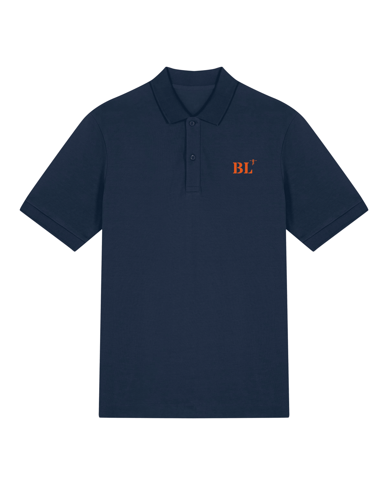 Polo brodé BL Boulogne sur Mer - Bleu marine - Orange / Blanc - Quartier iodé