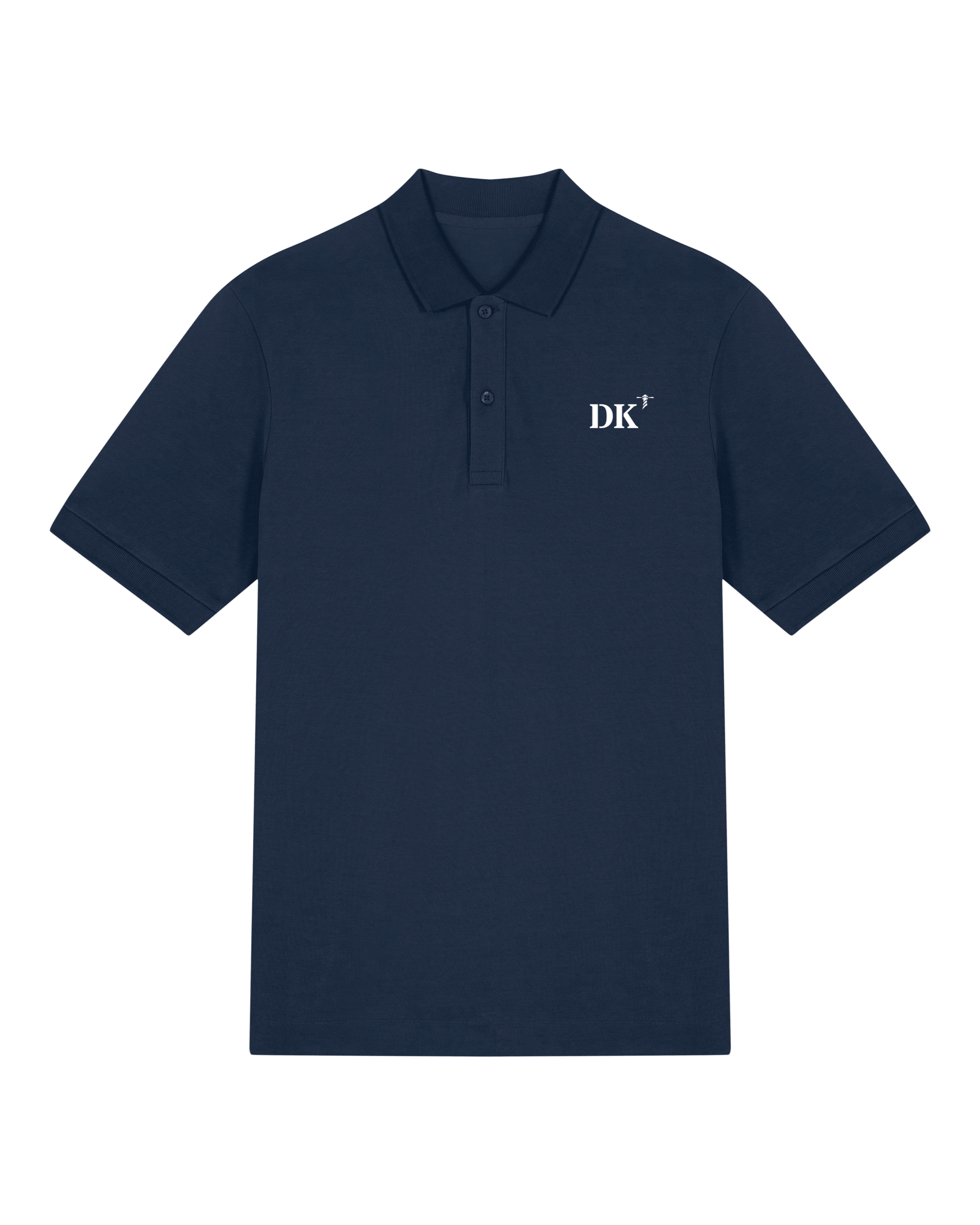 Polo brodé DK Dunkerque Bleu marine Orange / Blanc - Quartier iodé