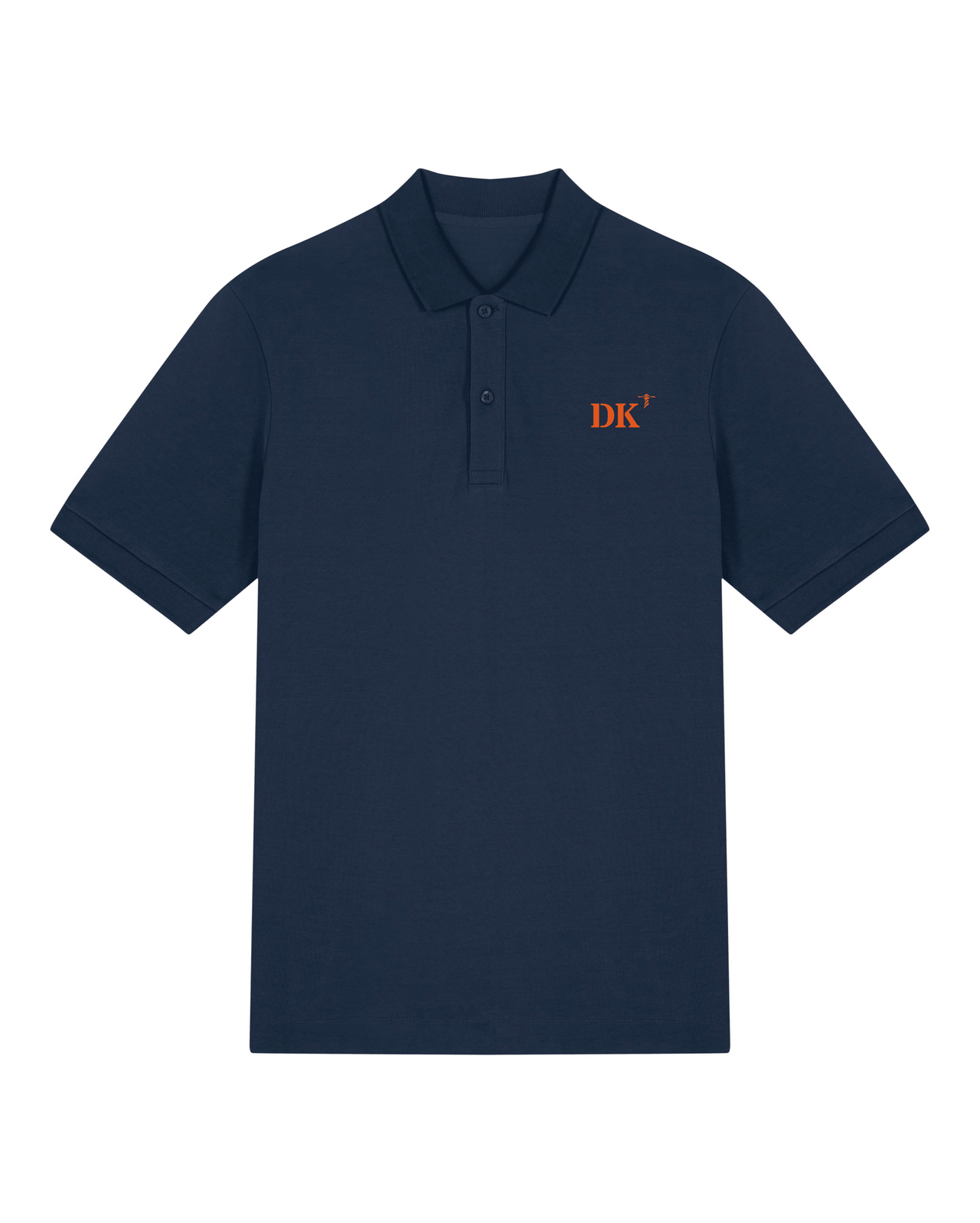 Polo brodé DK Dunkerque Bleu marine Orange / Blanc - Quartier iodé