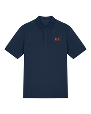 Polo Homme brodé DZ Douarnenez Bleu Marine Orange / Blanc - Quartier iodé