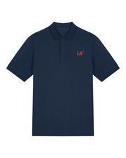Polo brodé Les Sables d'Olonnes LS Bleu Marine - Orange / Blanc - Quartier iodé