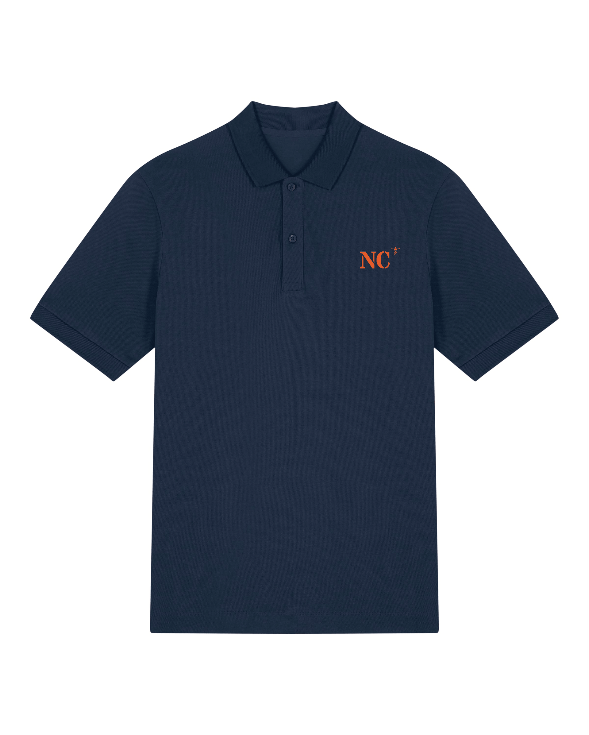 Polo brodé Nouméa NC Bleu Marine - Orange/ Blanc - Quartier iodé