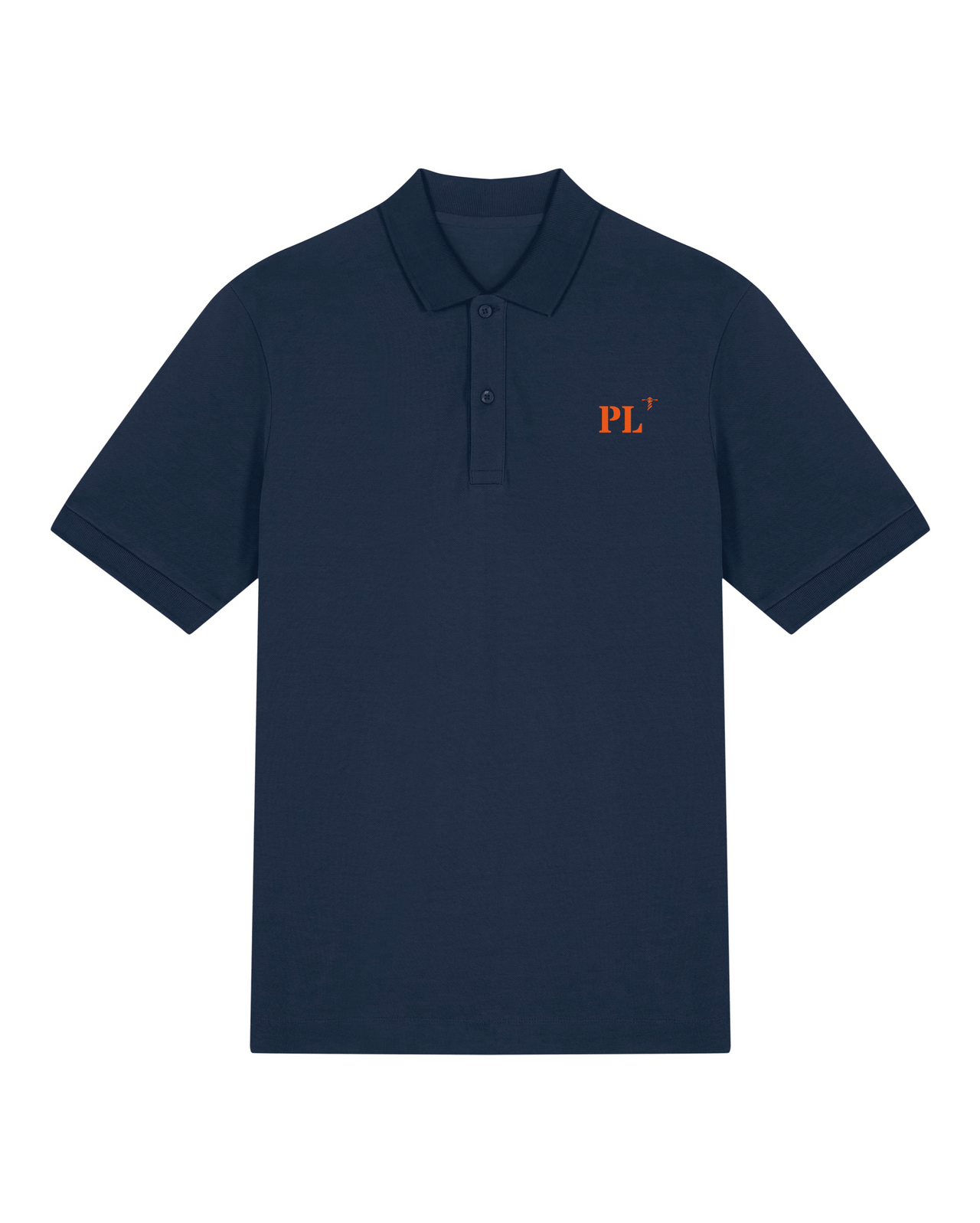 Polo brodé Paimpol PL Bleu Marine Orange / Blanc - Quartier iodé