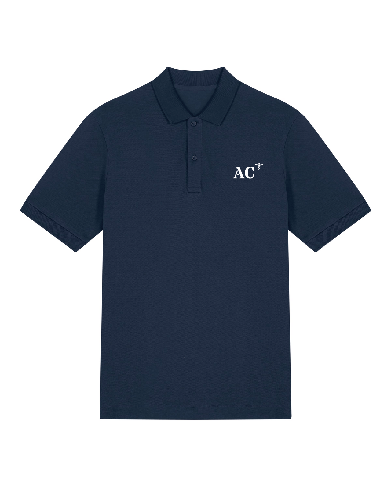 Polo Arcachon AC Bleu Marine Orange/Blanc - Quartier iodé