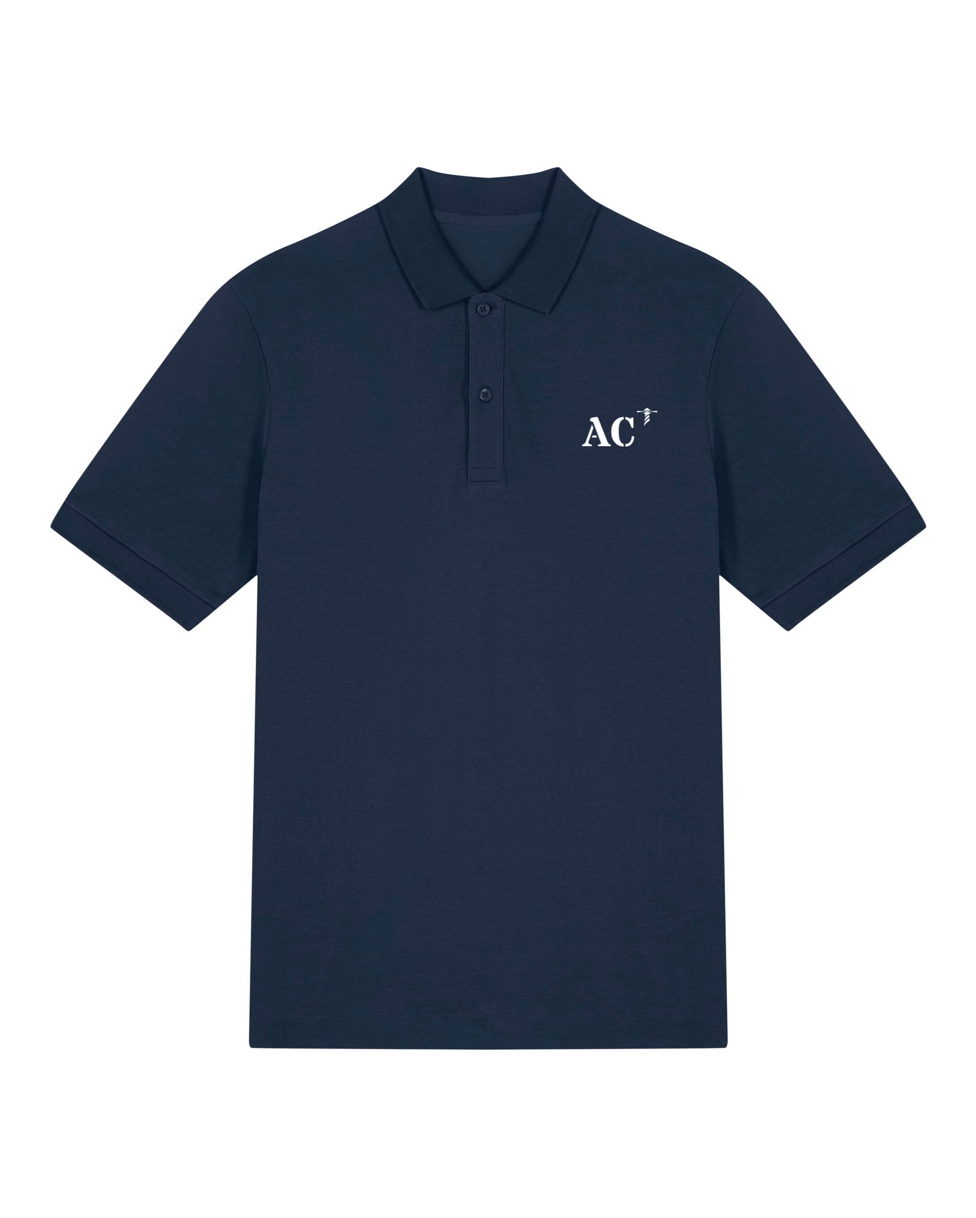 Polo Arcachon AC Bleu Marine Orange/Blanc - Quartier iodé