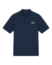 Polo brodé Audierne AD Bleu Marine - Orange / Blanc - Quartier iodé