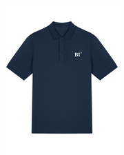 Polo brodé Bastia BI - Bleu Marine Orange / Blanc - Quartier iodé