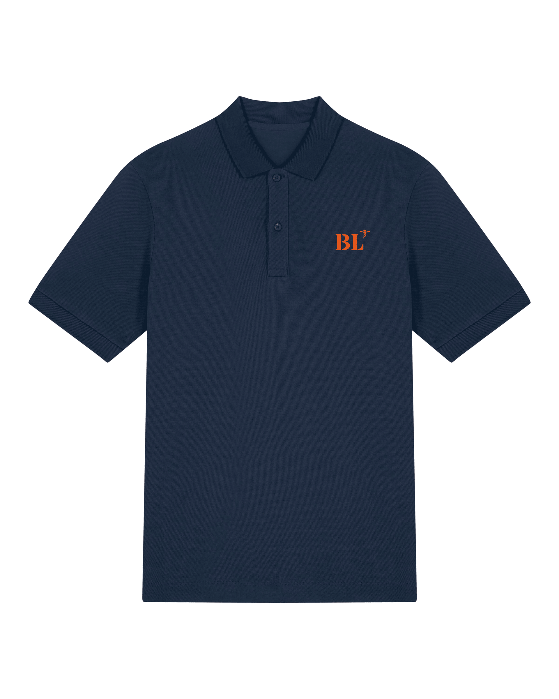 Polo brodé BL Boulogne sur Mer - Bleu marine - Orange / Blanc - Quartier iodé