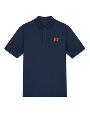 Polo brodé Saint - Barthélemy BY Bleu Marine Orange / Blanc - Quartier iodé