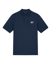 Polo brodé Saint - Barthélemy BY Bleu Marine Orange / Blanc - Quartier iodé