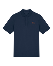 Polo Homme brodé DZ Douarnenez Bleu Marine Orange / Blanc - Quartier iodé