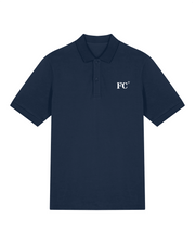 Polo brodé Hommes Fécamp FC Bleu Marine - Orange / Blanc - Quartier iodé