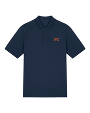 Polo brodé Hommes Fécamp FC Bleu Marine - Orange / Blanc - Quartier iodé