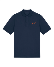 Polo brodé Fort - De - France Bleu Marine Orange / Blanc - Quartier iodé
