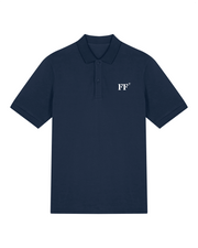 Polo brodé Fort - De - France Bleu Marine Orange / Blanc - Quartier iodé
