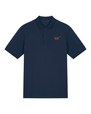 Polo brodé Hommes Le Guilvinec GV Bleu Marine Orange / Blanc - Quartier iodé