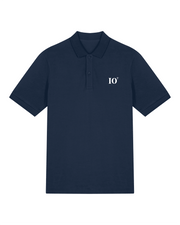 Polo brodé Hommes Île D'Oléron IO Bleu Marine - Orange / Blanc - Quartier iodé