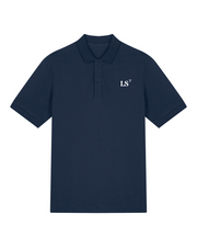 Polo brodé Les Sables d'Olonnes LS Bleu Marine - Orange / Blanc - Quartier iodé