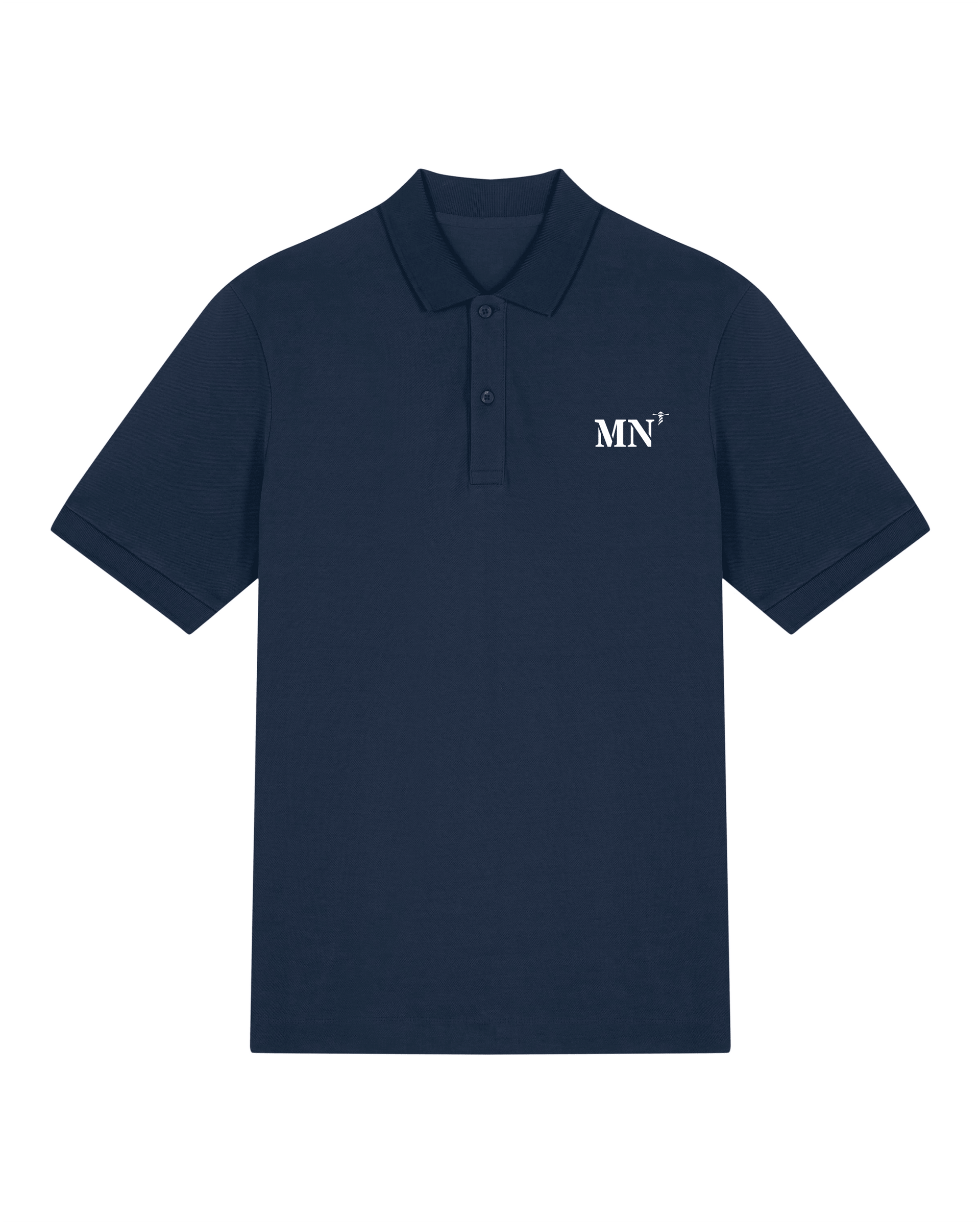 Polo brodé Marennes MN Bleu Marine Orange / Blanc - Quartier iodé