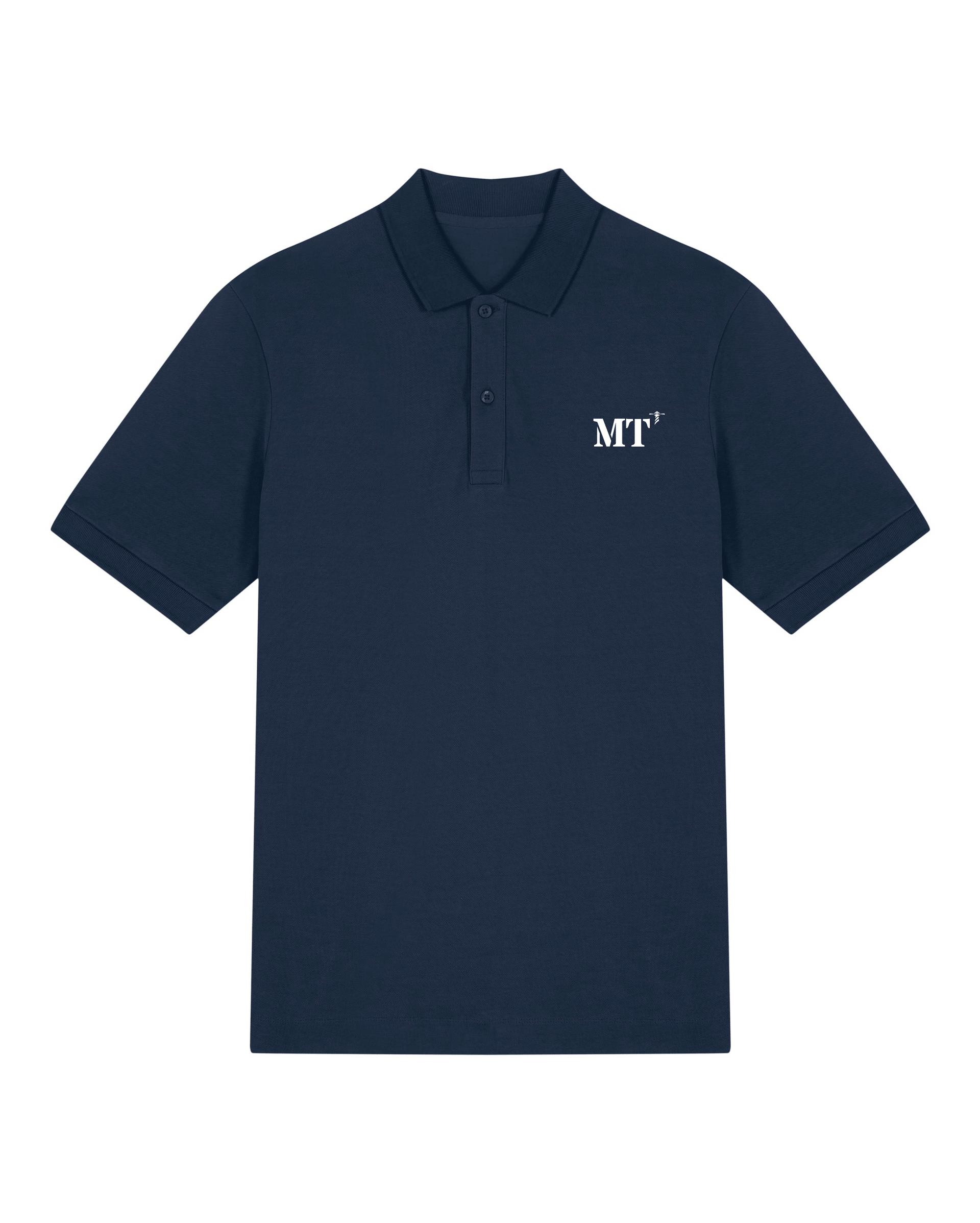 Polo brodé Martigues MT Bleu Marine - Orange / Blanc - Quartier iodé