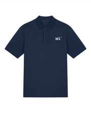 Polo brodé Morlaix MX Bleu Marine Orange / Blanc - Unisexe - Quartier iodé