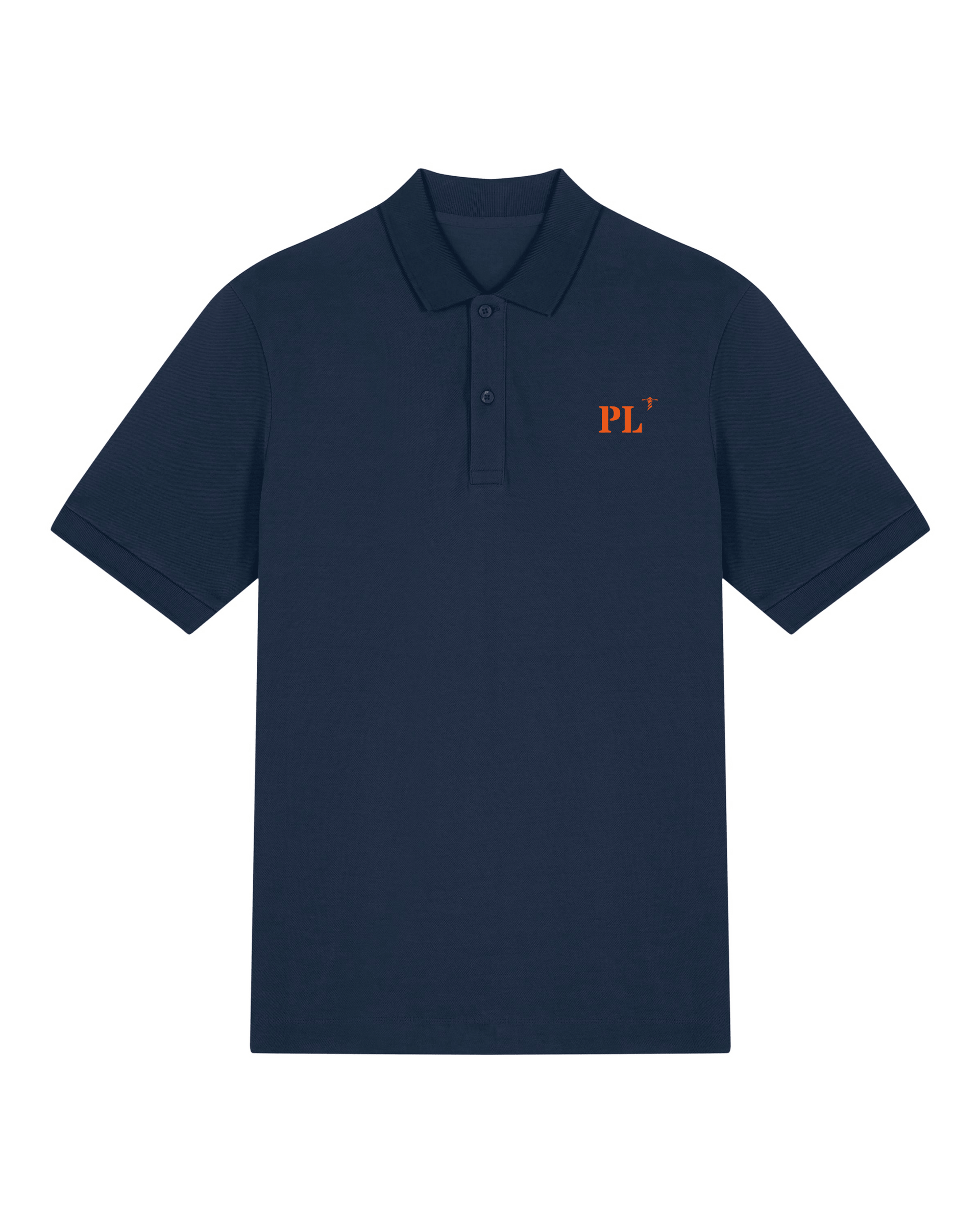 Polo brodé Paimpol PL Bleu Marine Orange / Blanc - Quartier iodé