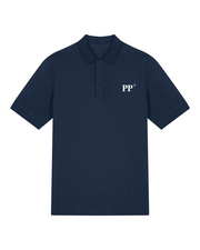 Polo brodé Pointe - à - Pitre PP Bleu Marine - Orange / Blanc - Quartier iodé