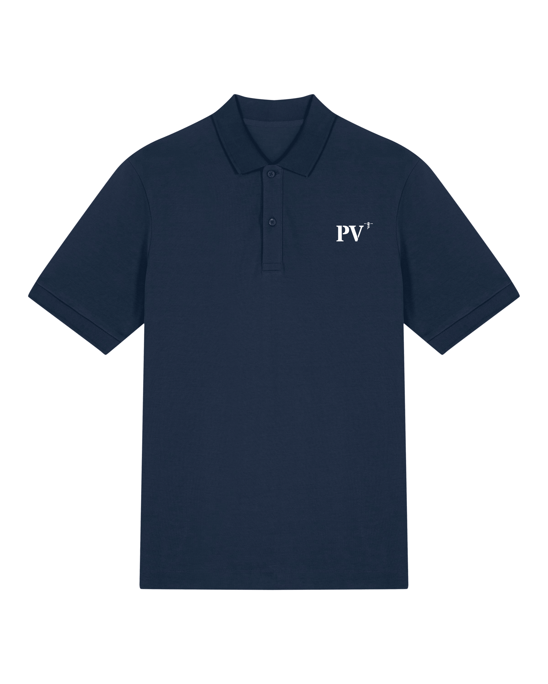 Polo brodé Port - Vendres PV Bleu Marine Orange Blanc - Quartier iodé