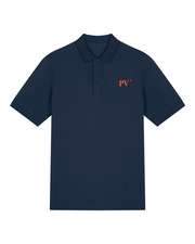 Polo brodé Port - Vendres PV Bleu Marine Orange Blanc - Quartier iodé