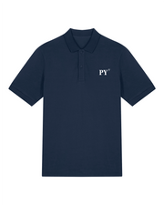 Polo brodé Papeete PY Bleu Marine Orange / Blanc - Quartier iodé