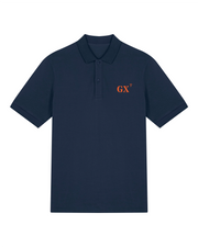 Polo brodé Groix GX Marine - Bleu Marine - Orange / Blanc - Quartier iodé