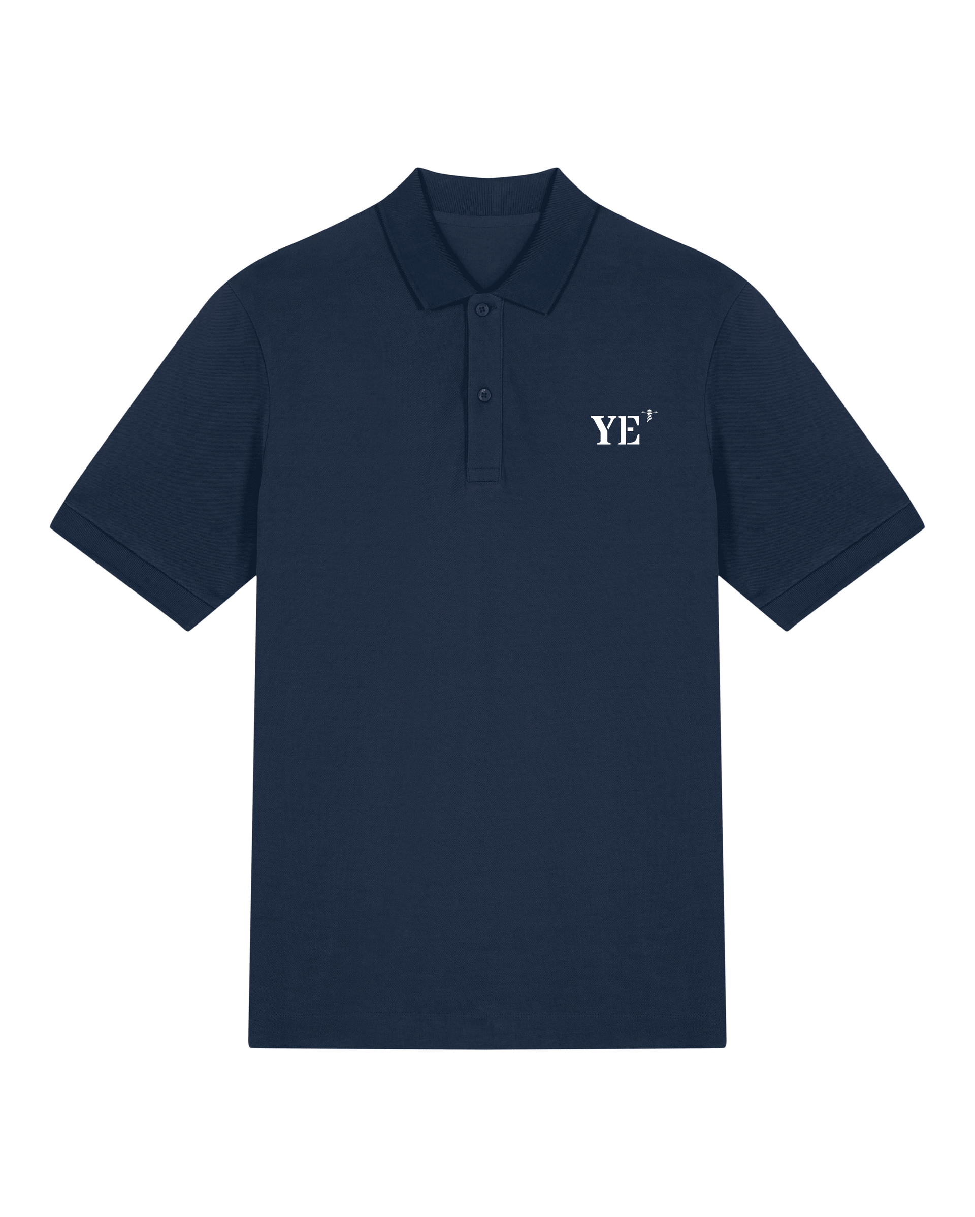 Polo brodé Île D'Yeu YE Marine - Bleu Marine - Orange / Blanc - Quartier iodé