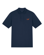 Polo brodé Le Havre LH Bleu Marine - Orange / Blanc - Quartier iodé