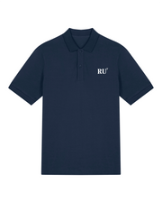 Polo brodé La Réunion RU Bleu Marine Orange / Blanc - Quartier iodé