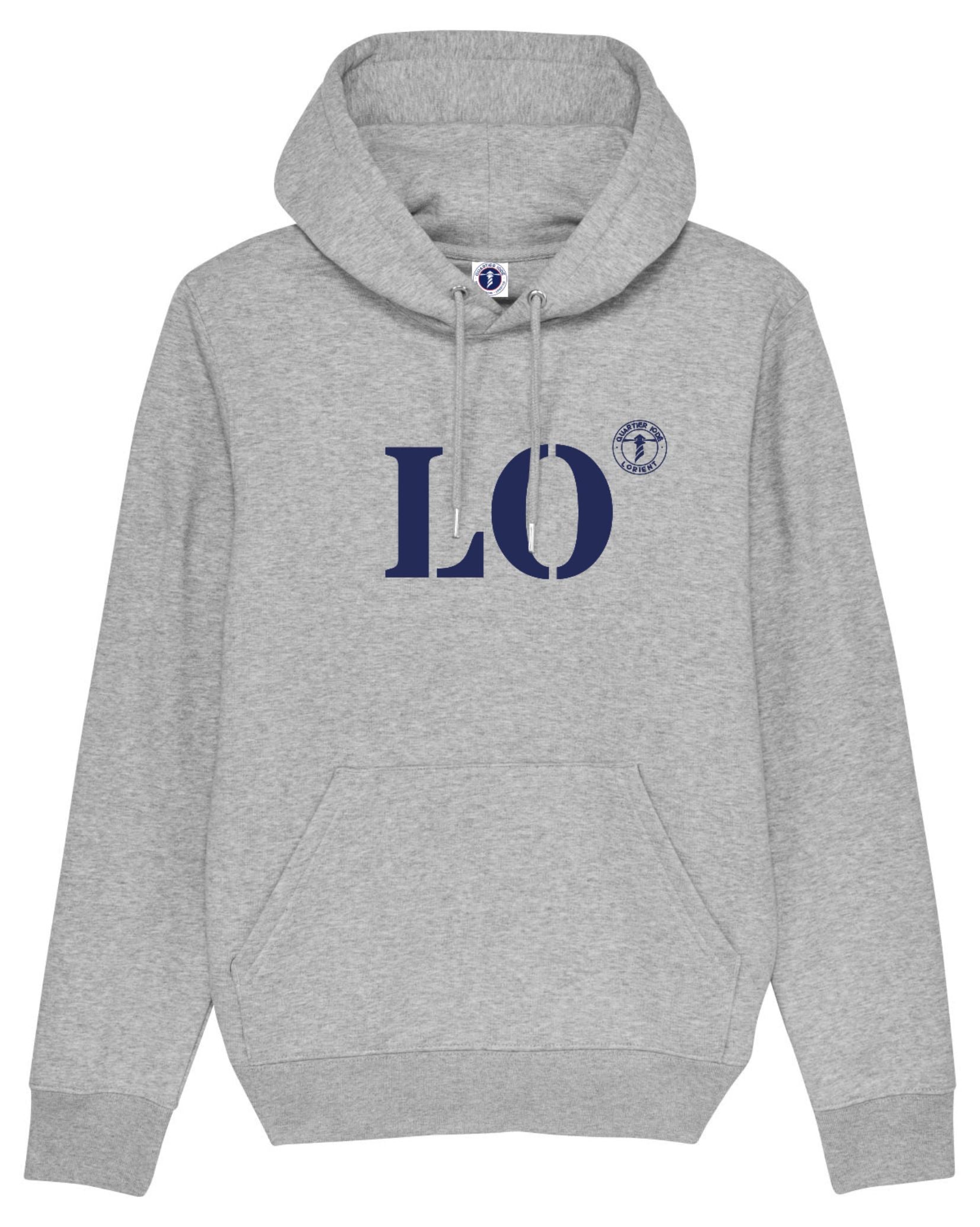 offrez ce hoodie à capuche Quartier Iodé pour hommes et femme. La qualité , le chic et le confort à la Breizh pour la mer ou pour la ville. Ce sweat est brodé LO pour Lorient. 