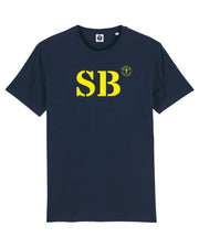 Quartier Iodé vous offre ce beau tshirt pour homme ou femme, Saint Brieuc (SB). Couleur bleu marine et jaune. 