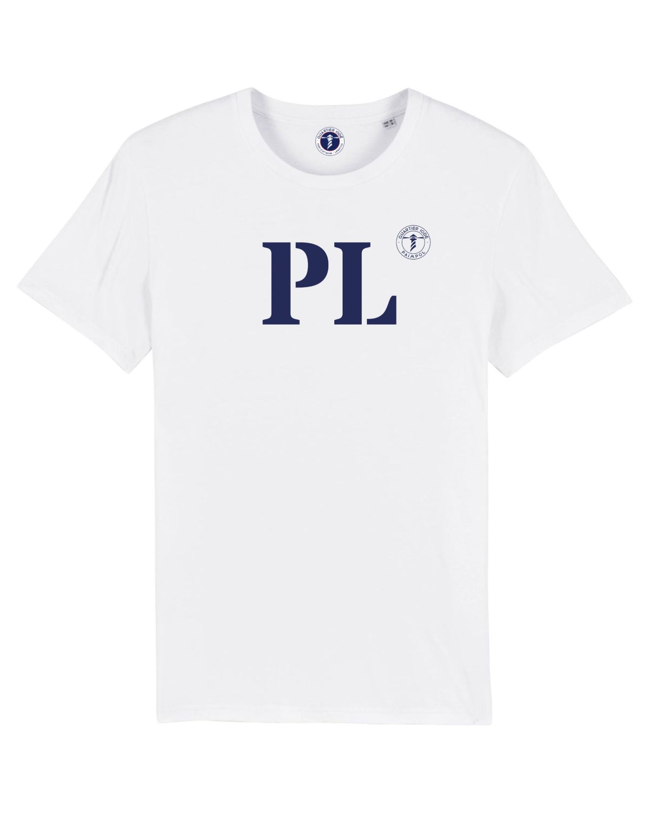 Paimpol, PL, Tshirt blanc en coton pour hommes et femmes, par Quartier Iodé. 