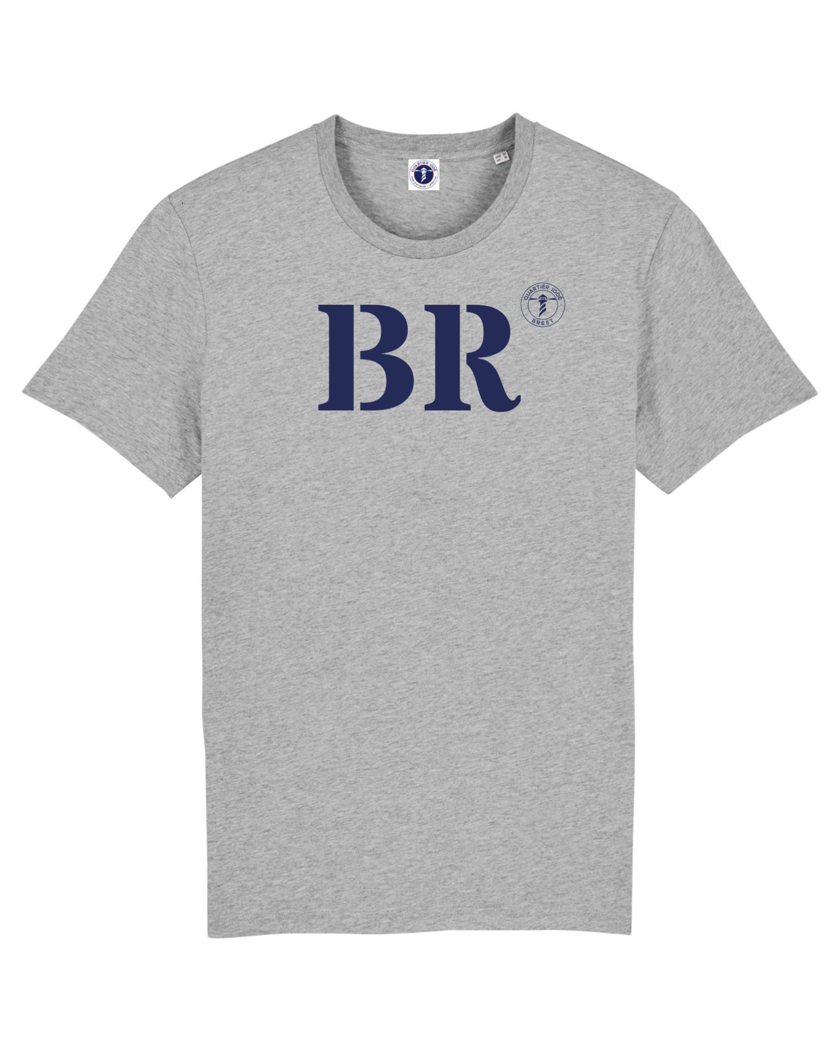 BR pour Brest ! Notre Tshirt breton à porter fièrement pour hommes et femmes, de la marque Quartier Iodé.