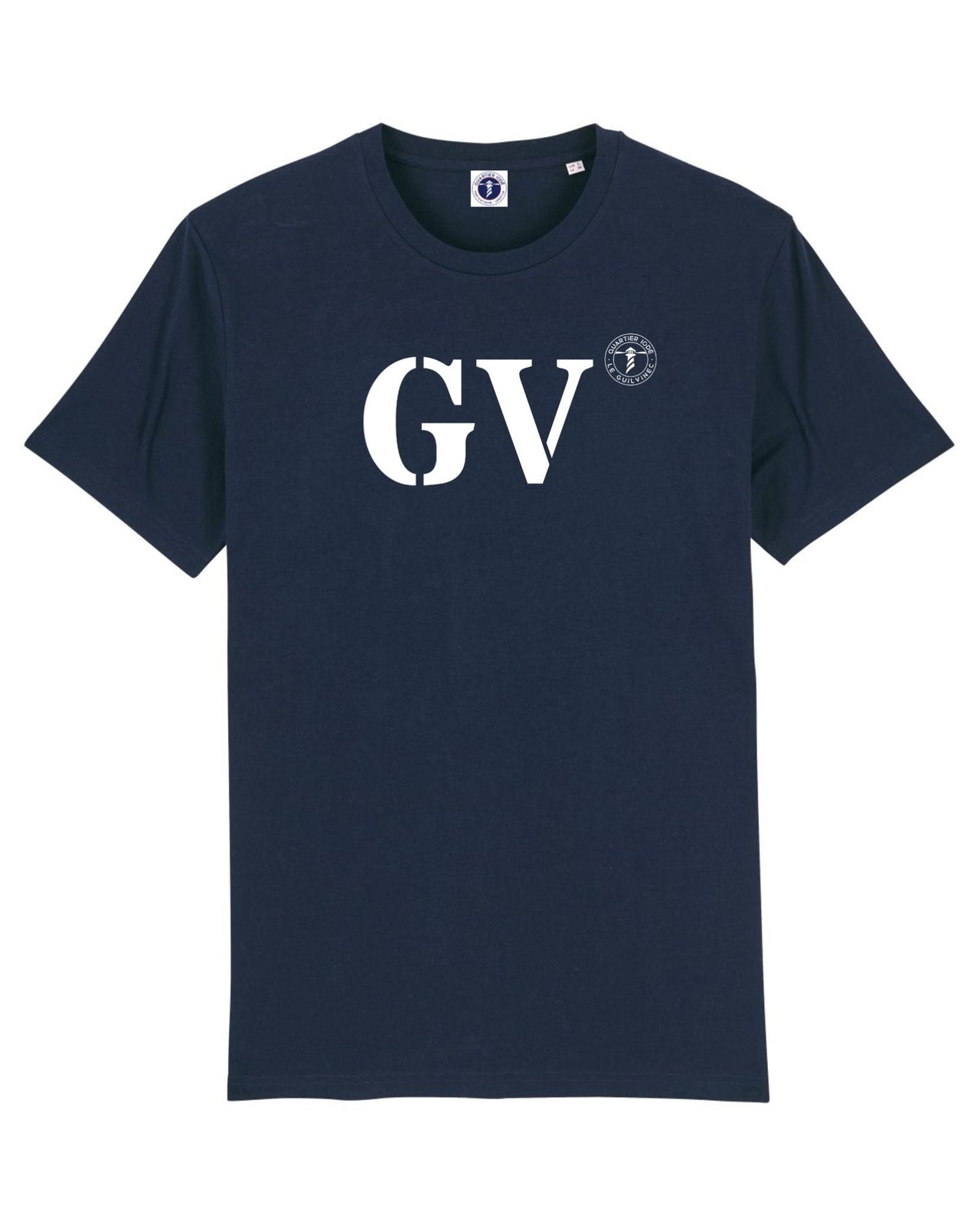 Le Guilvinec avec ses initiales GV sur le Tshirt de Quartier Iodé ! enfin un vêtement pour porter fièrement votre port préféré. 
