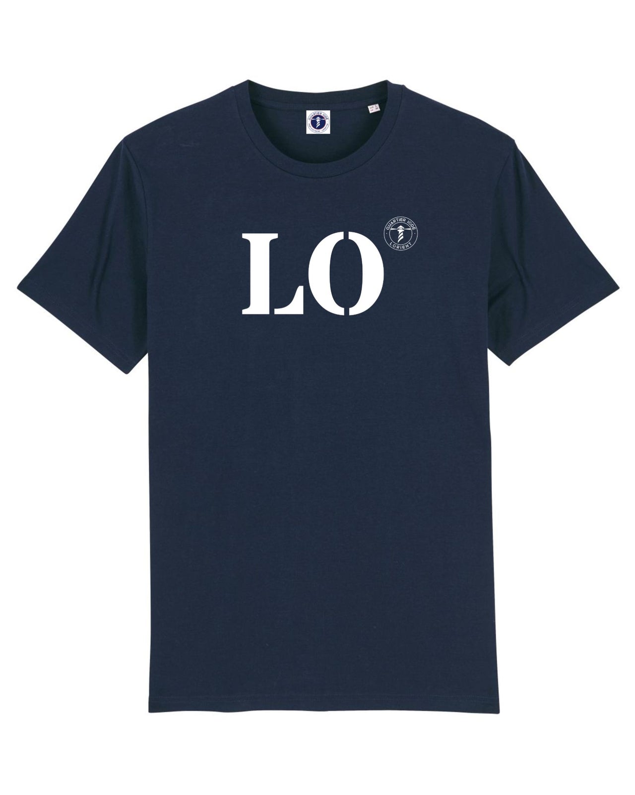 Quartier iodé, Tshirt marin LO pour Lorient. Pour hommes et femmes, en coton biologique. 