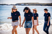 T shirt femme coupe classique avec une belle broderie de votre port de coeur (par Quartier iodé)