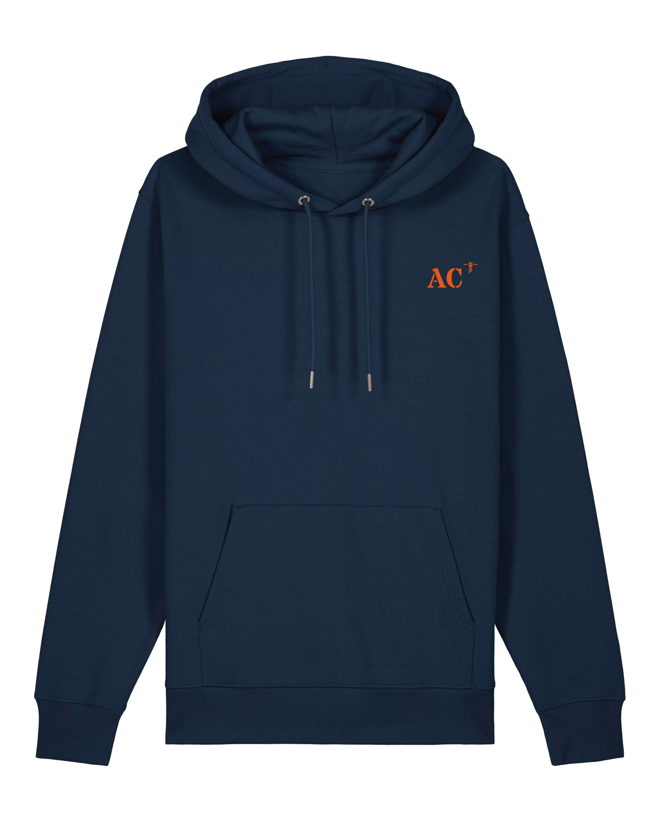 Sweat à capuche Arcachon AC brodé
 Marine - Orange et blanc  - quartier iodé 