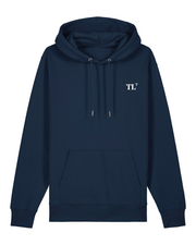 Sweat à capuche TL Toulon Bleu marine brodé Orange - Blanc Unisexe - Quartier iodé