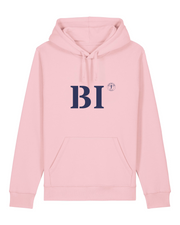Sweat à capuche Bastia BI Rose et Bleu Marine Unisexe - Quartier iodé